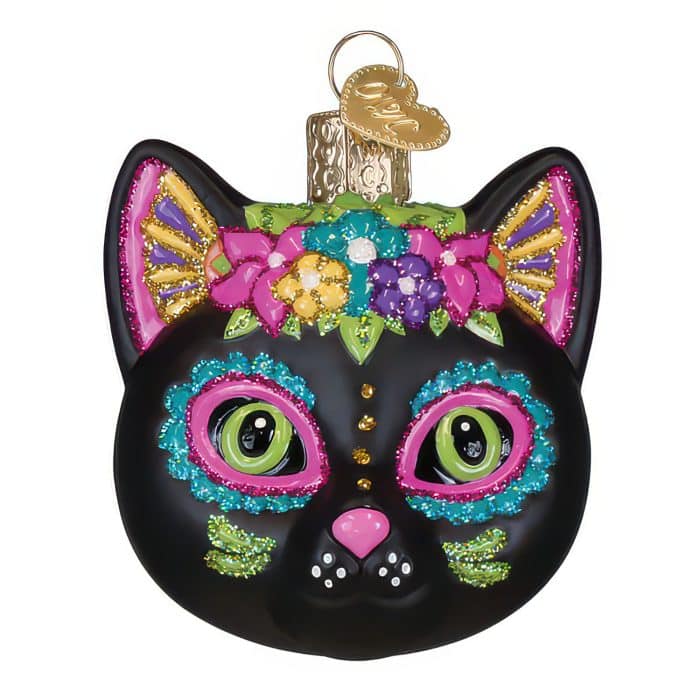 Dia De Los Muertos Cat Ornament Old World Christmas Front