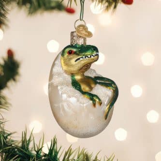 Baby Dino In Egg Ornament Old World Christmas