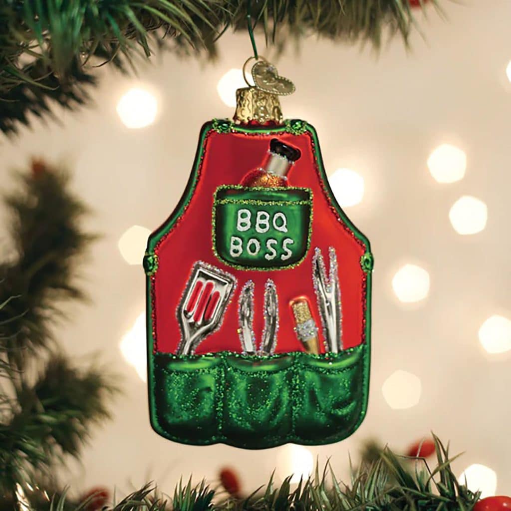 Bbq Apron Ornament Old World Christmas