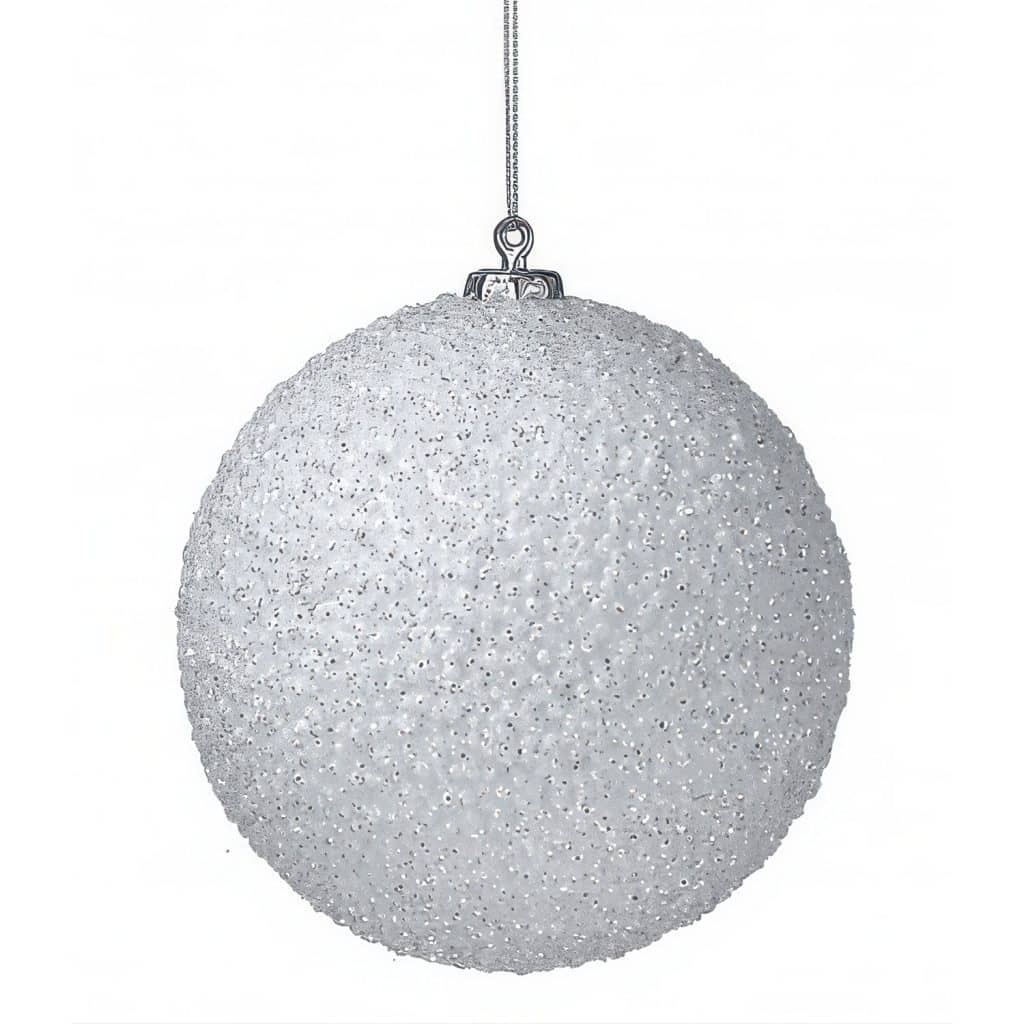 Beaded Glitter Snowball Ornament