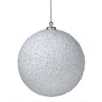 Beaded Glitter Snowball Ornament