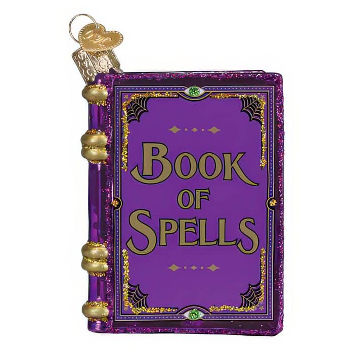 Book Of Spells Ornament Old World Christmas Front