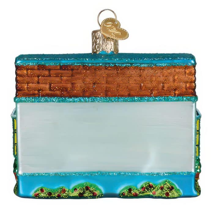 Bookstore Ornament Old World Christmas Back