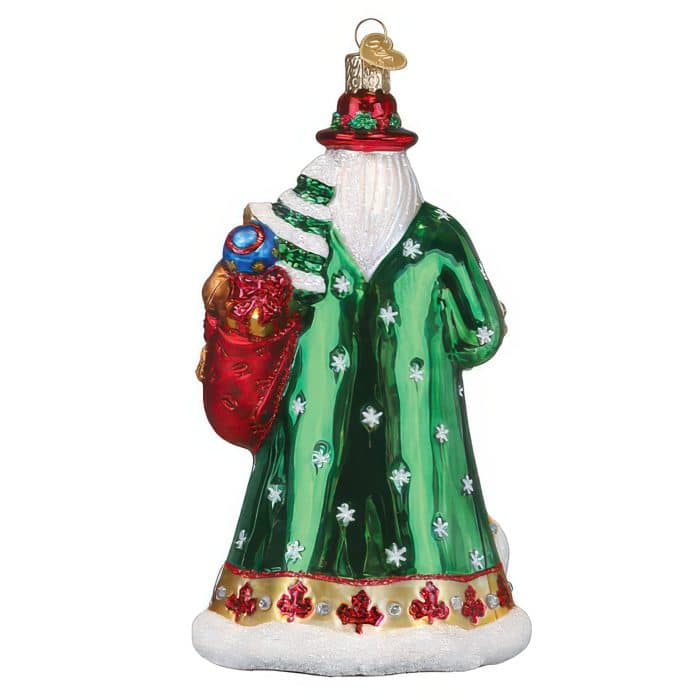 Canadian Santa Ornament Old World Christmas Back