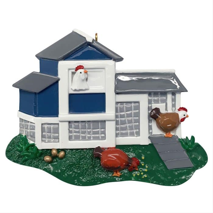 Chicken Coop Ornament Personalize