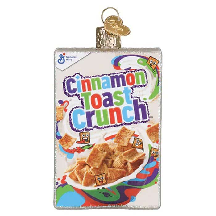 Cinnamon Toast Crunch Box Ornament Old World Christmas Front
