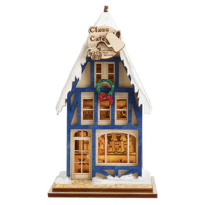 Claus Café Coffee Shop Ornament Old World Christmas Front