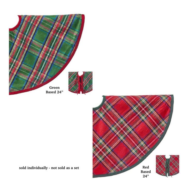 Cozy Cotton Plaid Tree Skirts 24