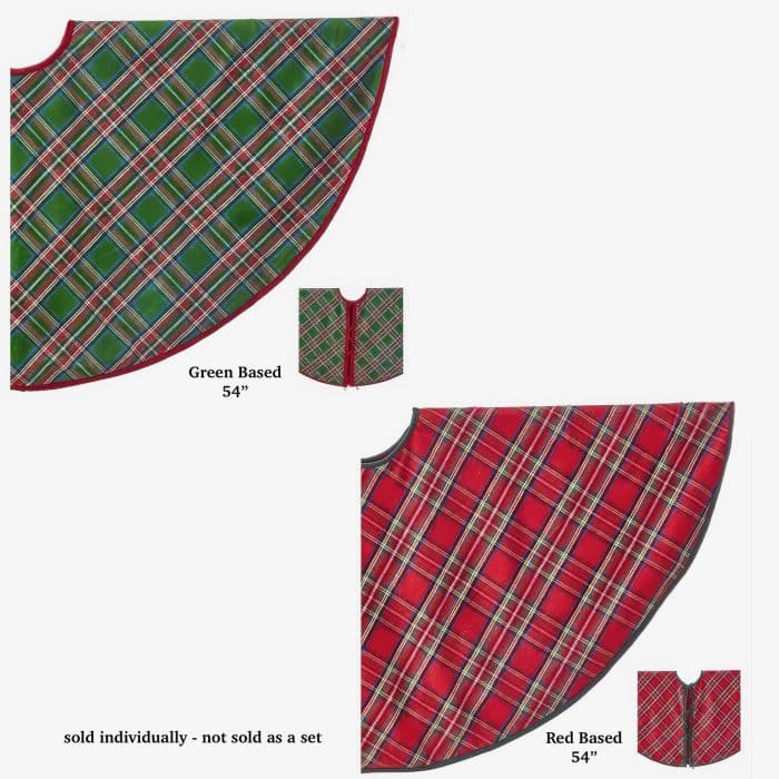 Cozy Cotton Plaid Tree Skirts 54