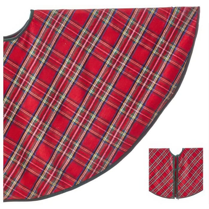 Cozy Cotton Plaid Tree Skirts 54 Red Based