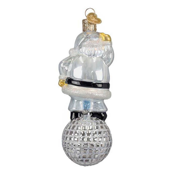 Disco Fever Santa Ornament Old World Christmas Back