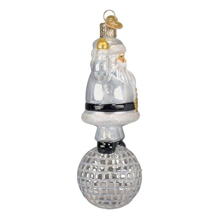 Disco Fever Santa Ornament Old World Christmas Side