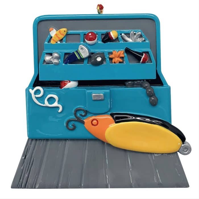 Fishing Tackle Box Ornament Personalize