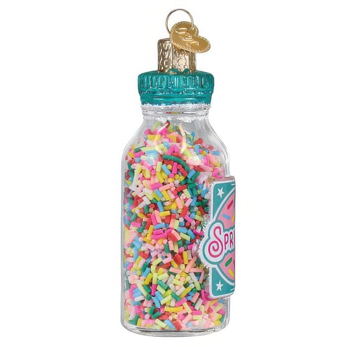 Jar of Sprinkles Ornament Old World Christmas Side