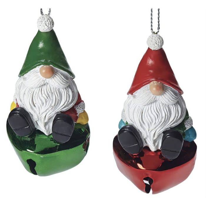 Jingle Bell Riding Gnome Ornaments