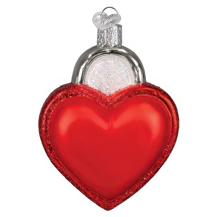 Love Lock Ornament Old World Christmas Back