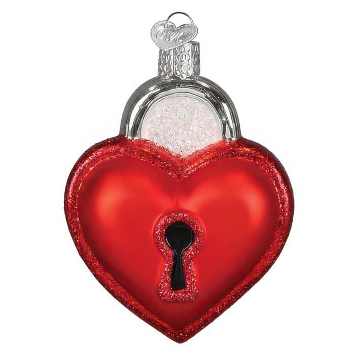 Love Lock Ornament Old World Christmas Front