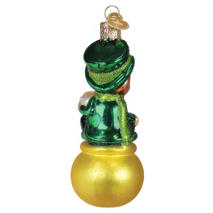Lucky The Leprechaun™ Ornament Old World Christmas Back