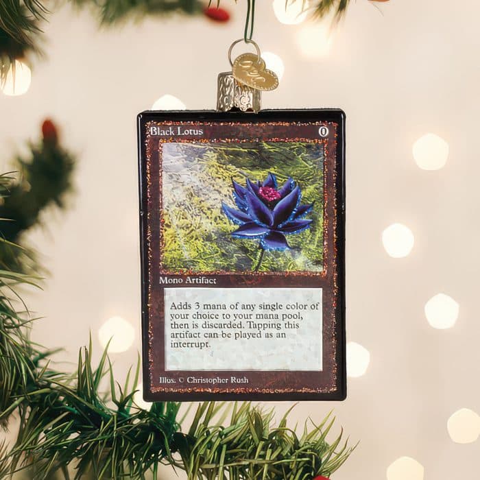Magic the Gathering Black Lotus Card Ornament by Old World Christmas