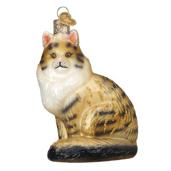 Maine Coon Cat Ornament Old World Christmas Front