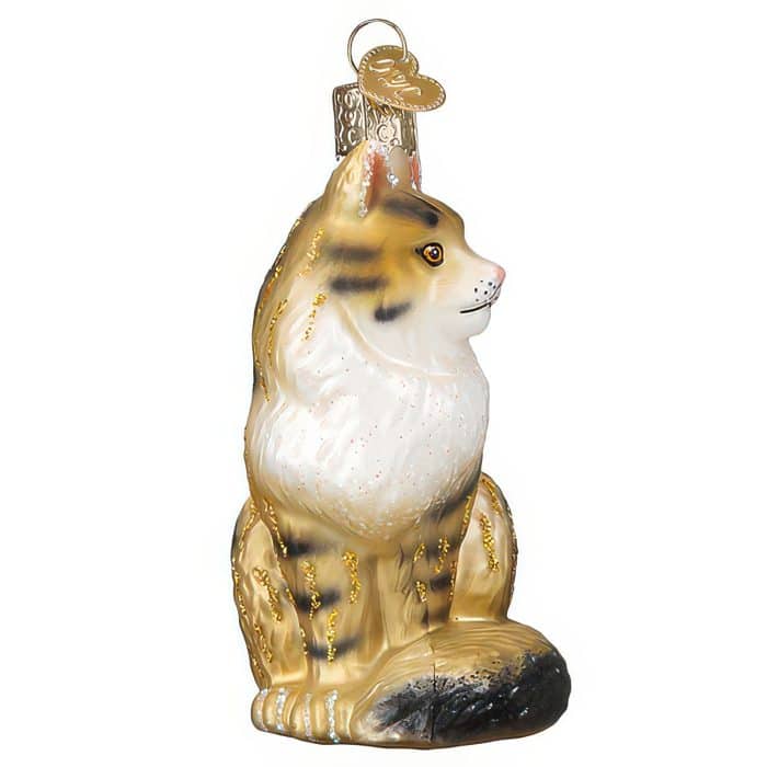 Maine Coon Cat Ornament Old World Christmas Side