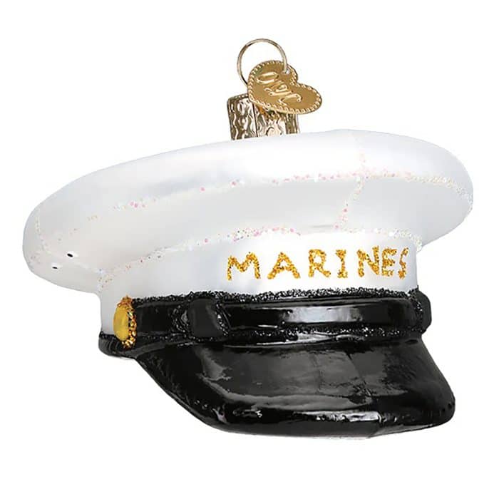 Marines Cap Ornament Old World Christmas Front