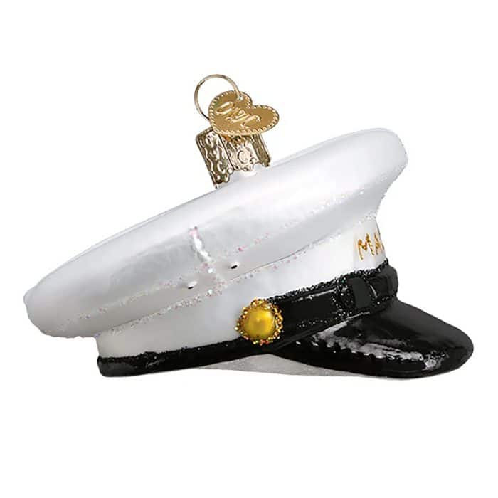 Marines Cap Ornament Old World Christmas Side