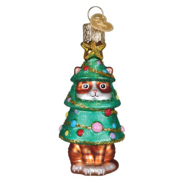 Meowmas Tree Ornament Old World Christmas Front