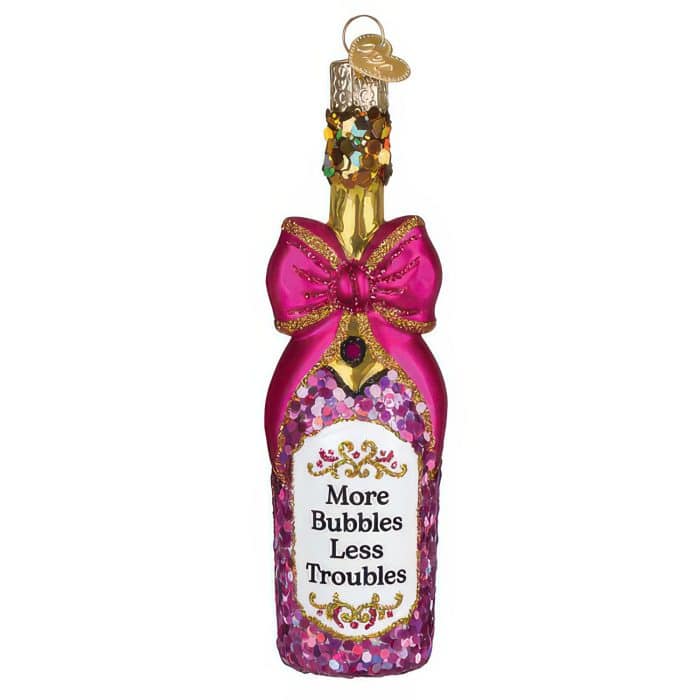 More Bubbles Less Troubles Ornament Old World Christmas Front