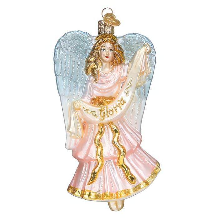 Nativity Angel Ornament Old World Christmas Front