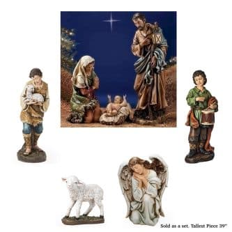 Nativity Scene Rich Color Large Scale