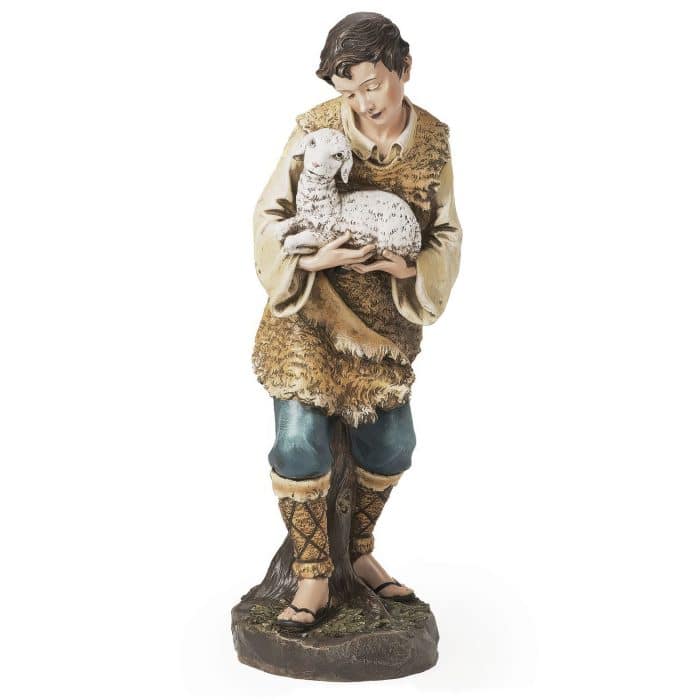 Nativity Scene Rich Color Large Scale Shepherd