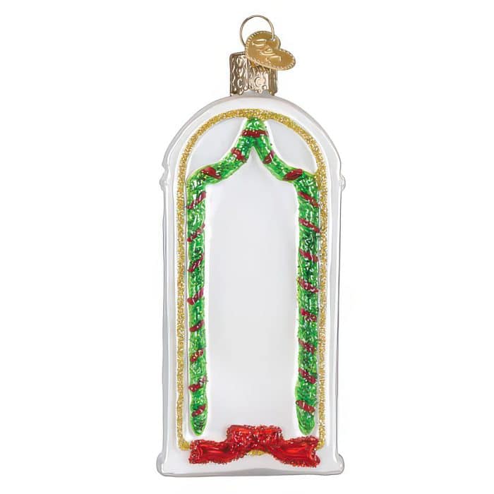 New Home Wreath Door Ornament Old World Christmas Back