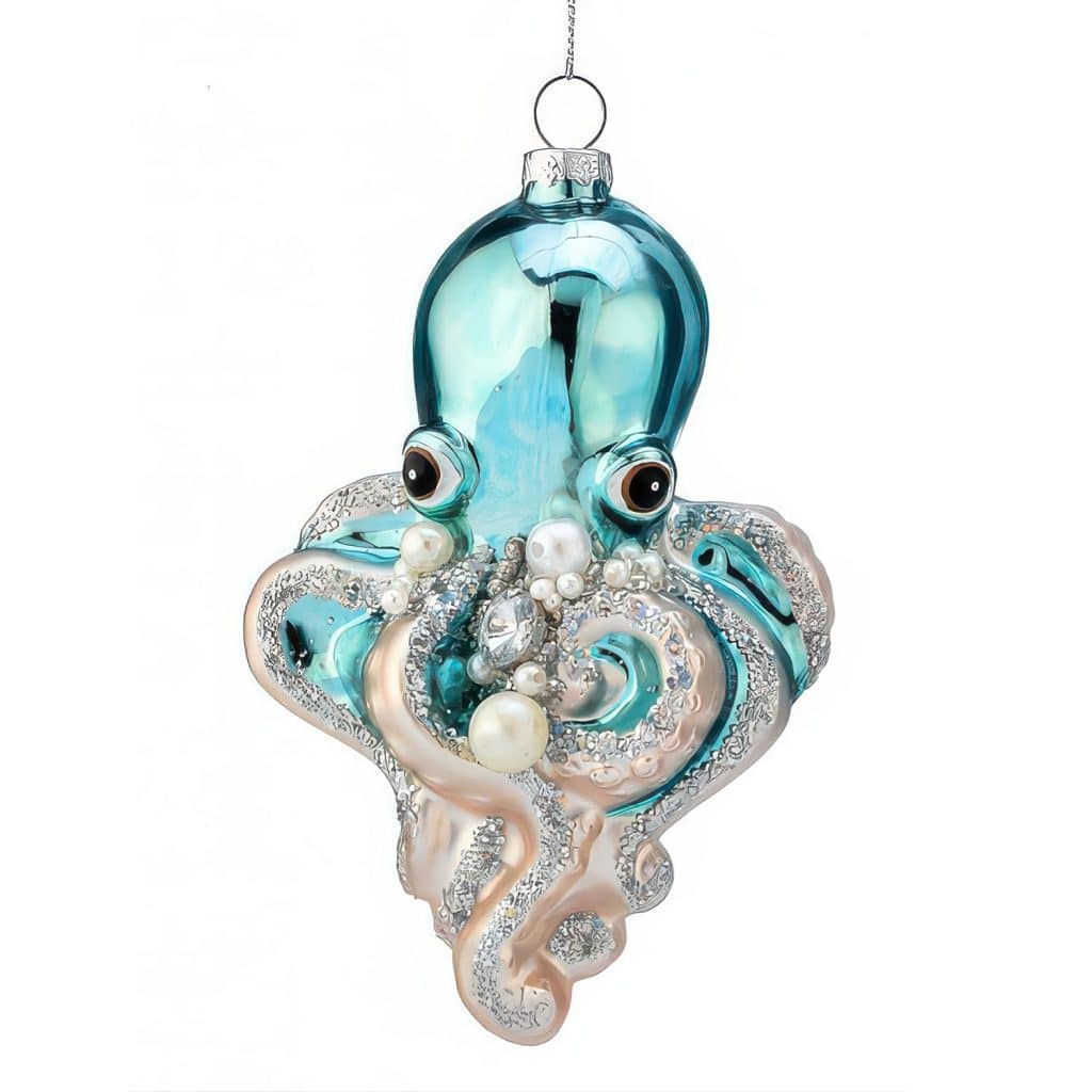 Octopus Pearl Glitter Ornament