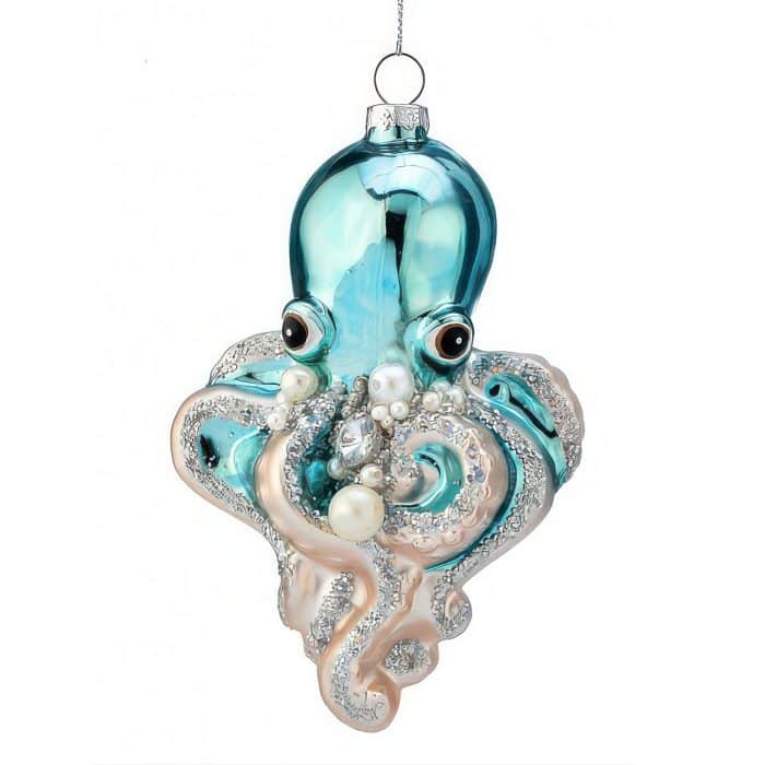 Octopus Pearl Glitter Ornament