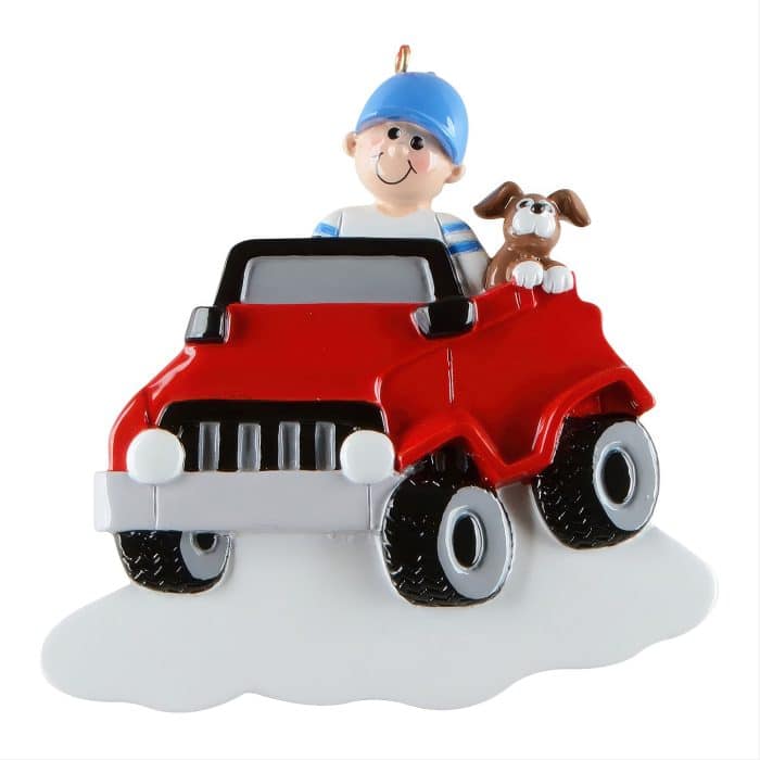 Off roading Ornament Personalized Red