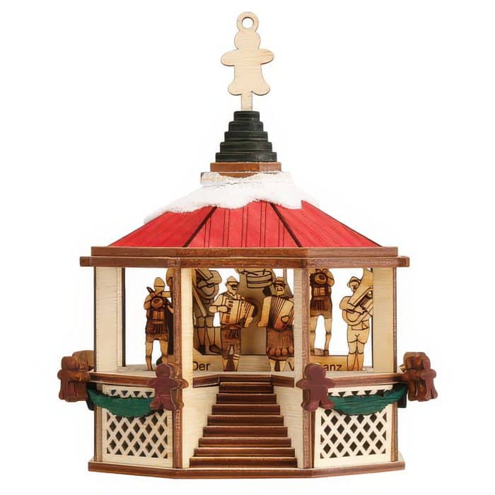 Oompah Gazebo Ornament Old World Christmas Front
