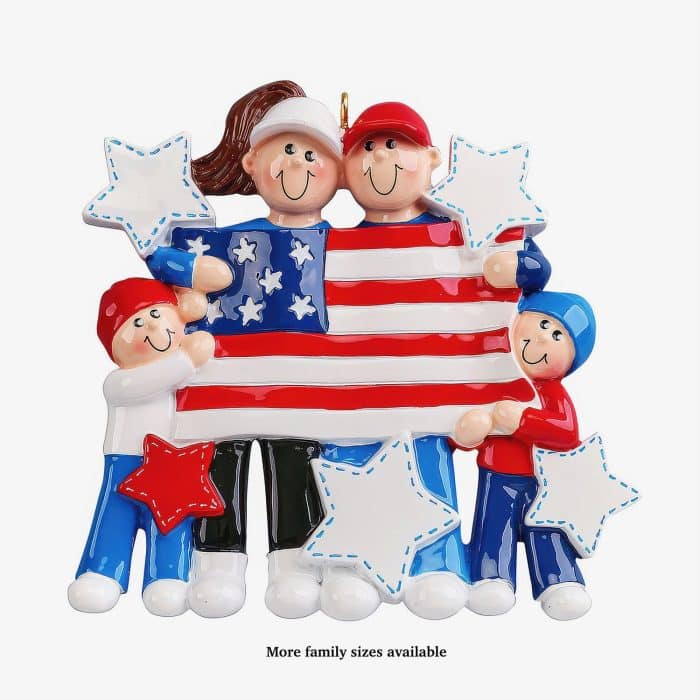 Patriotic Family Ornaments Personalize
