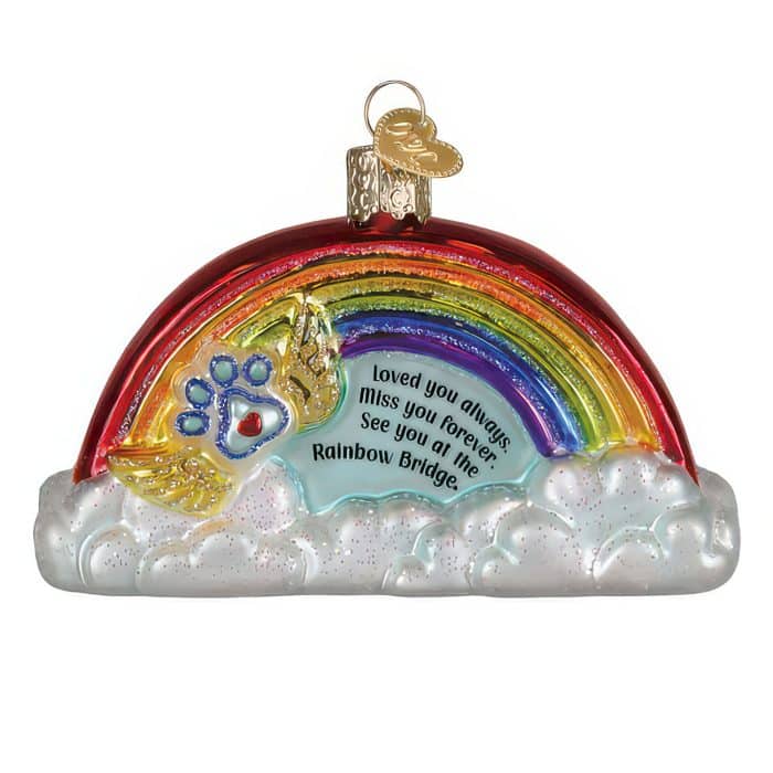 Pawprints on My Heart Ornament Old World Christmas Front