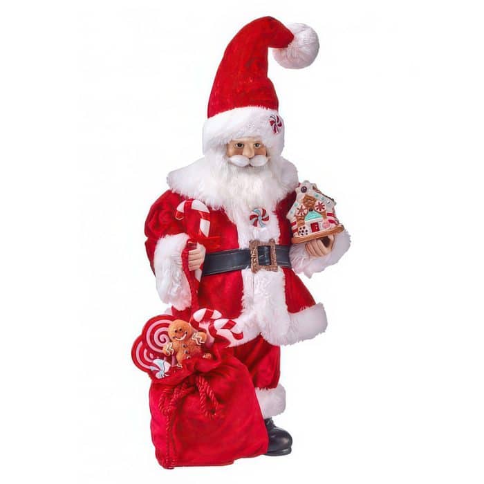 Peppermint Lane Santa Figurine