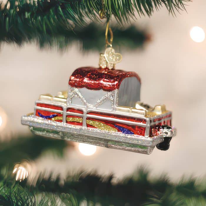 Pontoon Boat Ornament By Old World Christmas