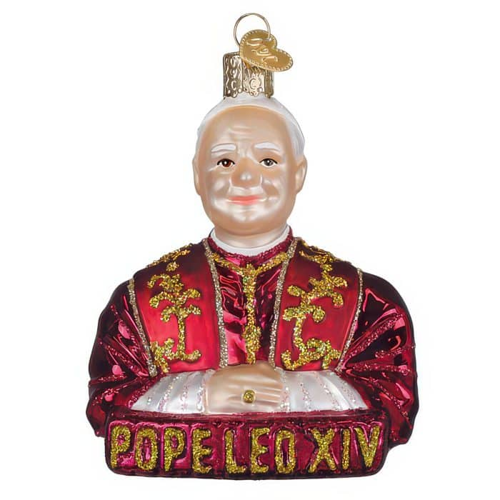 Pope Leo XIV Ornament Old World Christmas Front