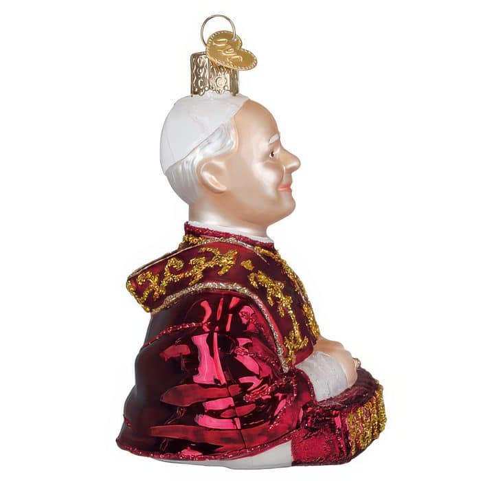 Pope Leo XIV Ornament Old World Christmas Side