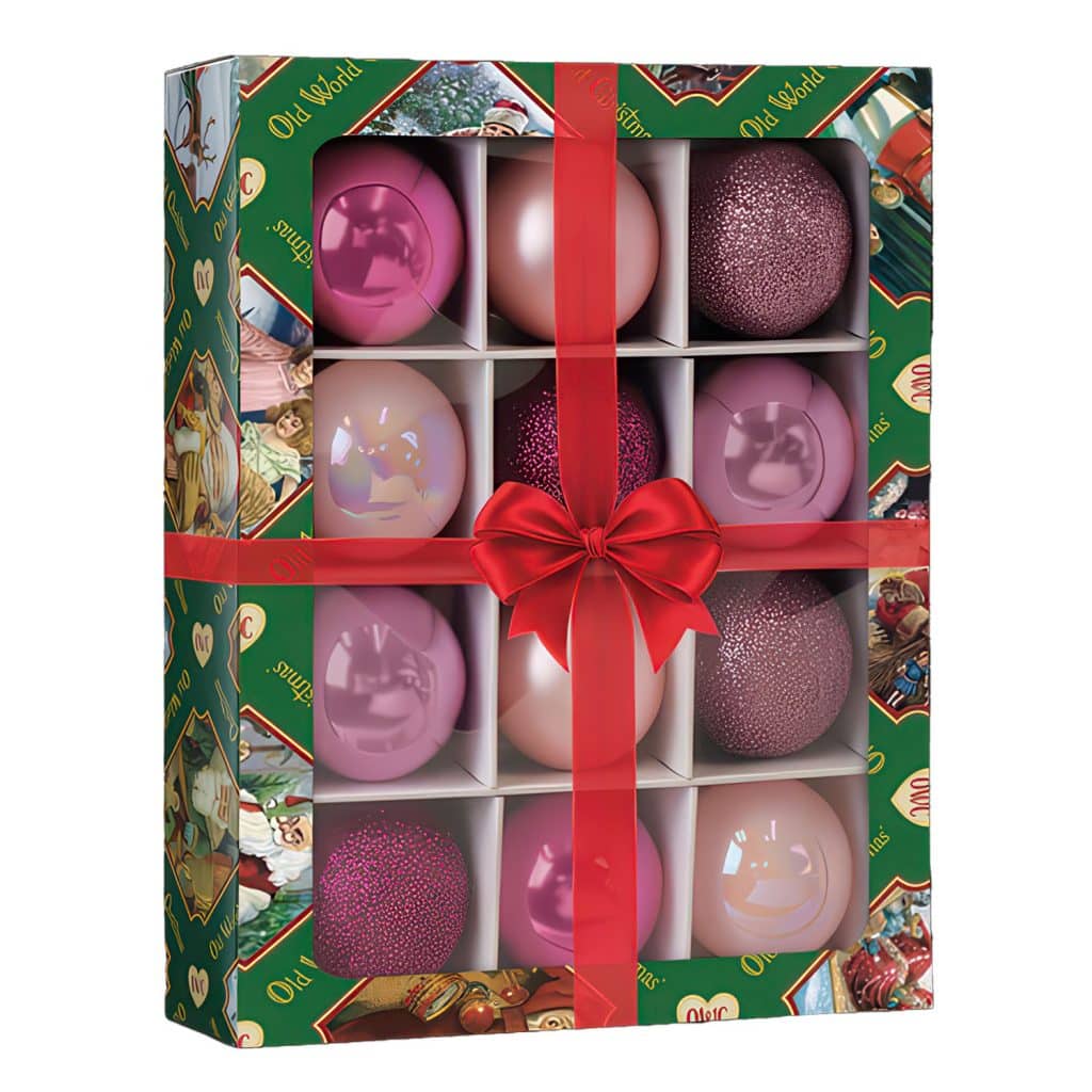 Posh Pink Balls Mini Ornament Old World Christmas