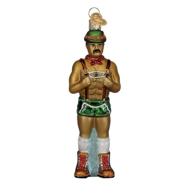 Prancer Holly Jolly Hunk Ornament Old World Christmas Front