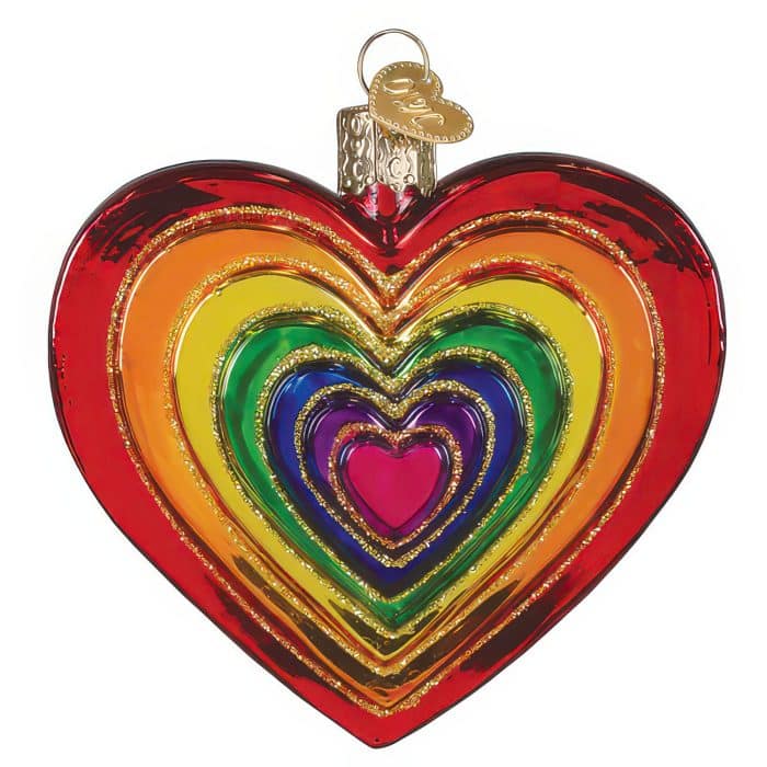 Rainbow Rings Ornament Old World Christmas Front
