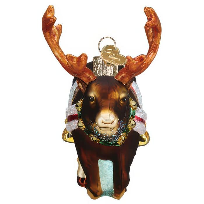 Reindeer Ornament Old World Christmas Face