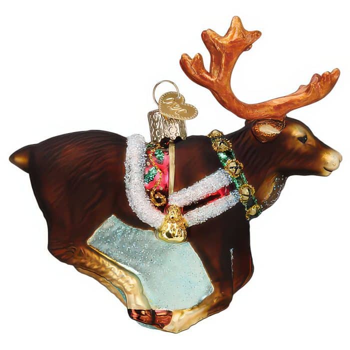 Reindeer Ornament Old World Christmas Side