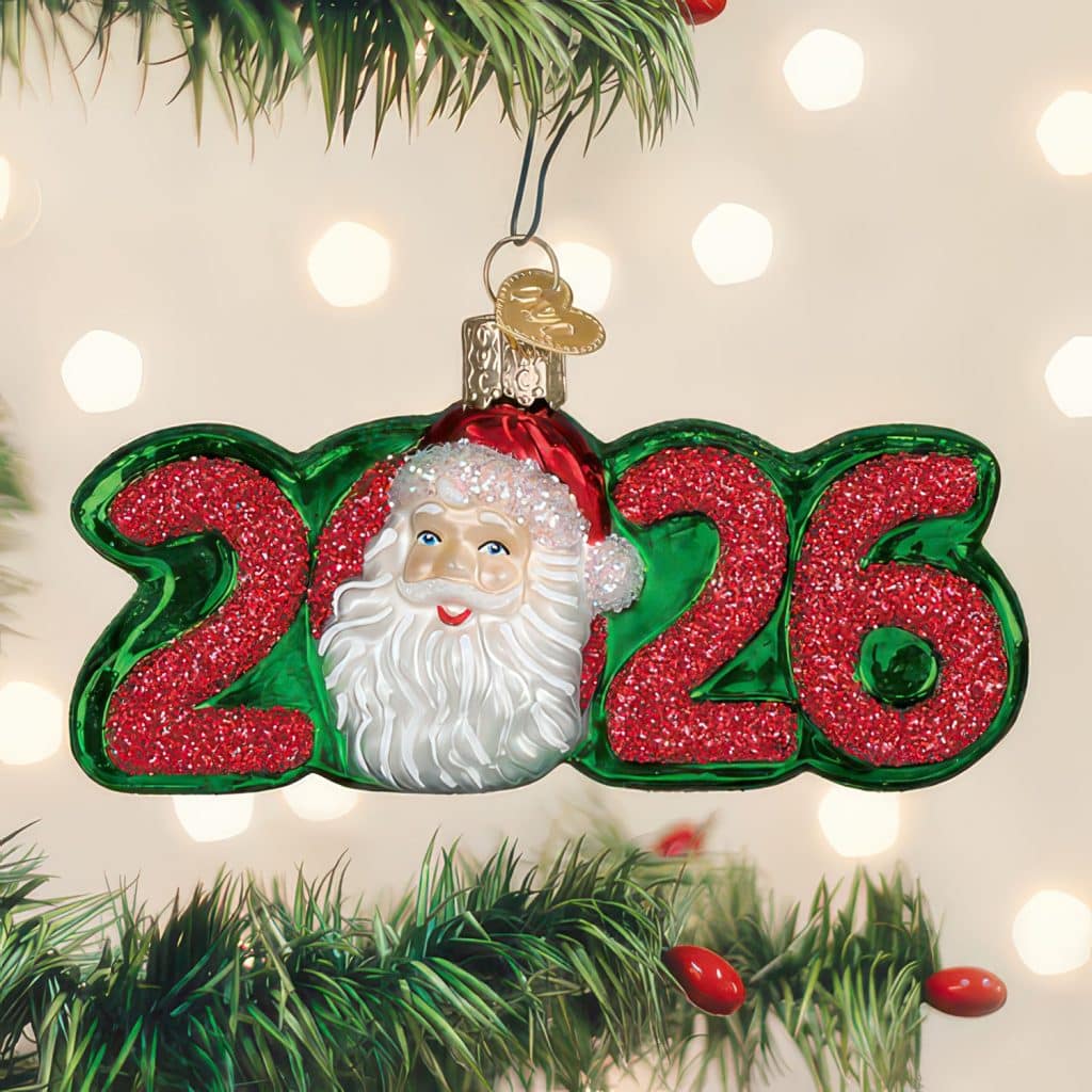 Retro Santa 2026 Ornament Old World Christmas