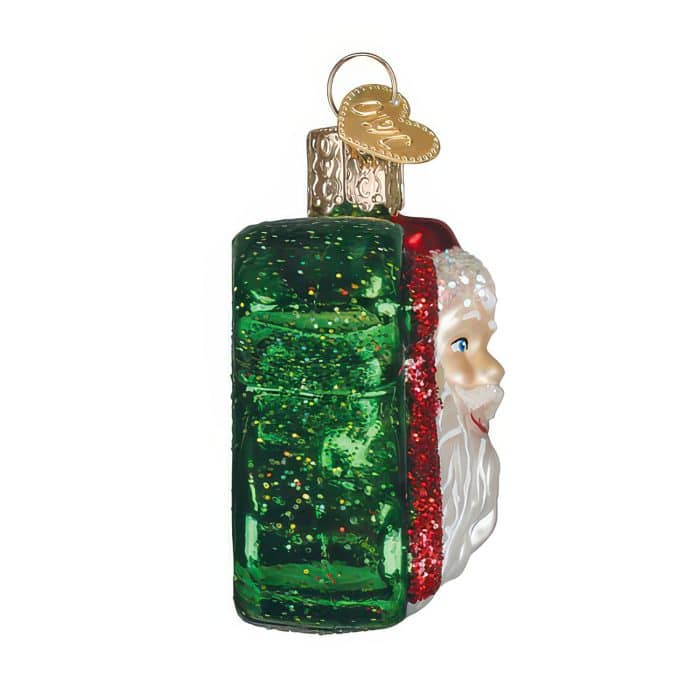 Retro Santa 2026 Ornament Old World Christmas Side